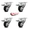 Service Caster 3.5 Inch Black Polyurethane Swivel Top Plate Caster Set with Total Lock Brake SCC-TTL20S3514-PPUB-BLK-4 - alternate 6